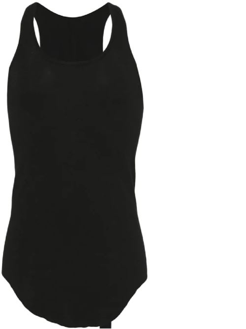 Top in jersey di cotone nero Rick Owens Dark Shadow | DU01D1152RN09